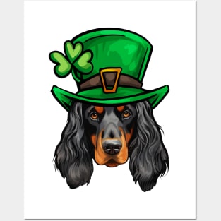 Funny St Patricks Day Gordon Setter Posters and Art